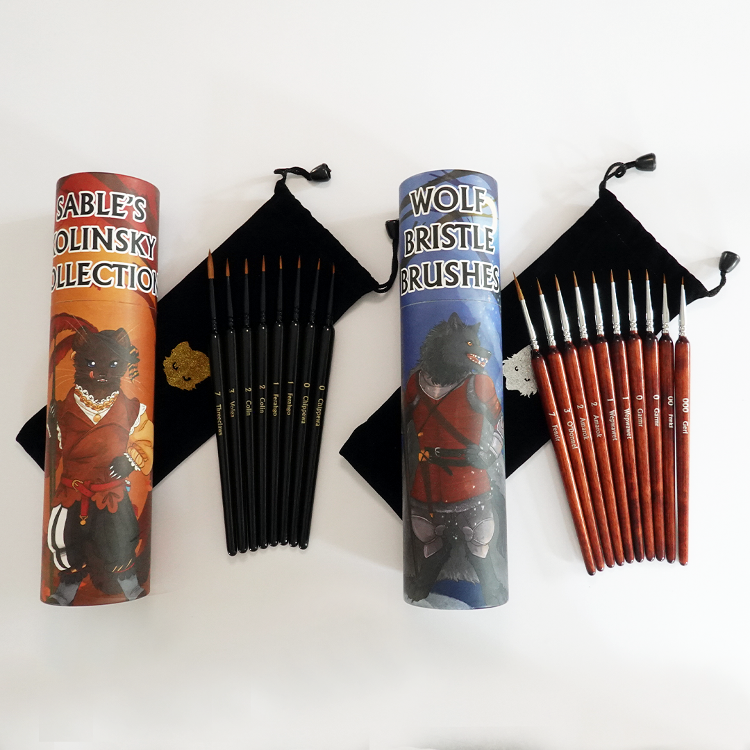 Painting Pack II: Techlon Tiger Drybrushes & Brush Set by